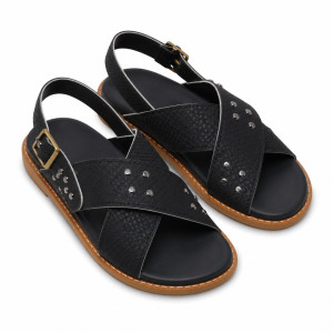 Mens Strap Sandals with Buckle